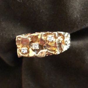 10K gold nugget ring